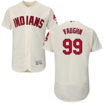 Cleveland Indians #99 Ricky Vaughn Cream Flexbase Authentic Collection Stitched Baseball Jersey