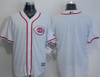 Cincinnati Reds Blank White New Cool Base Stitched Baseball Jersey