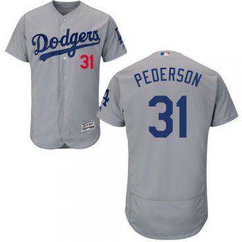 Los Angeles Dodgers #31 Joc Pederson Grey Flexbase Authentic Collection Stitched Baseball Jersey