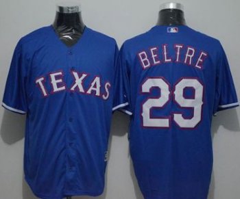 Mens Texas Rangers #29 Adrian Beltre Blue New Cool Base Stitched Baseball Jersey