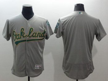 Oakland Athletics Blank Grey Flexbase Authentic Collection Mens Stitched Baseball Jersey