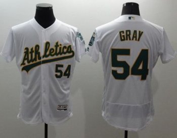 Oakland Athletics #54 Sonny Gray Flexbase Authentic Collection Majestic Mens Stitched Baseball Jersey-White