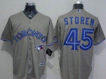 Toronto Blue Jays #45 Drew Storen Grey New Cool Base Mens Stitched Baseball Jersey