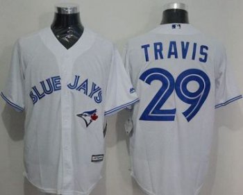 Toronto Blue Jays #29 Devon Travis New Cool Base Mens Stitched Baseball Jersey-White