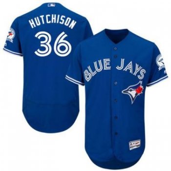 Toronto Blue Jays #36 Drew Hutchison Blue Flex Base Authentic Collection Stitched Baseball Jersey