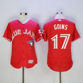 Toronto Blue Jays #17 Ryan Goins Red Flexbase Authentic Collection Canada Day Stitched Baseball Jersey