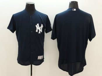 Yankees Blank Navy Blue Flexbase Authentic Collection Stitched Baseball Jersey