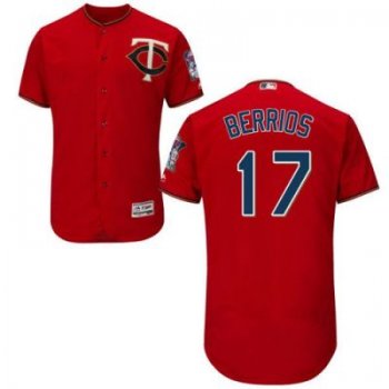 Twins #17 Jose Berrios Red Flexbase Authentic Collection Stitched Baseball Jersey