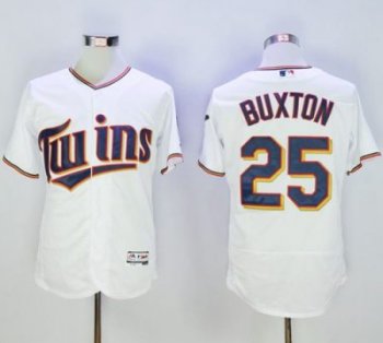 Twins #25 Byron Buxton White Flexbase Authentic Collection Stitched Baseball Jersey