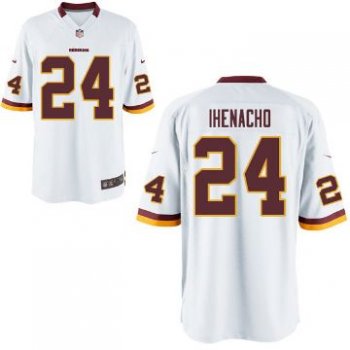 Youth Washington Redskins #24 Duke Ihenacho Nike White NFL Game Stitched Jersey