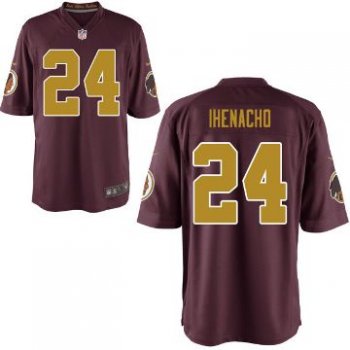 Men's Washington Redskins #24 Duke Ihenacho Nike Throwback NFL Game Stitched Jersey