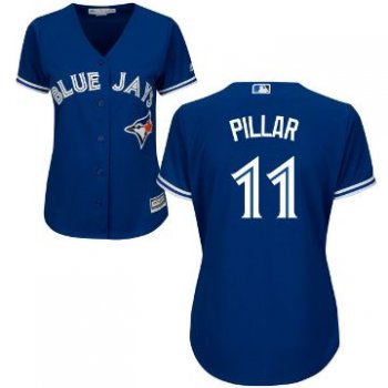 Women's Toronto Blue Jays #11 Kevin Pillar Majestic Royal Cool Base Jersey