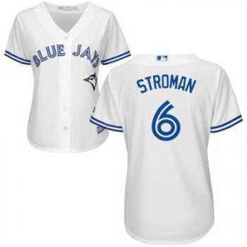 Women's Toronto Blue Jays #6 Marcus Stroman Majestic White Cool Base Jersey