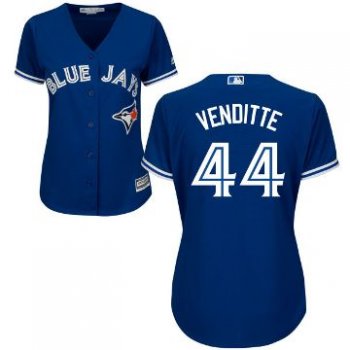 Women's Toronto Blue Jays #44 Pat Venditte Majestic Royal Cool Base Jersey