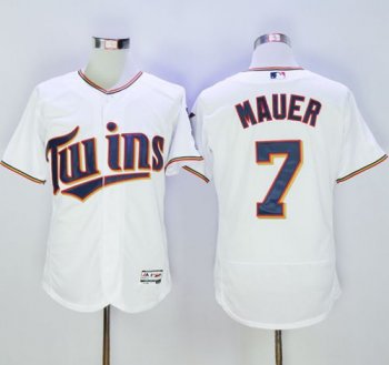 Minnesota Twins #7 Joe Mauer White Flexbase Authentic Collection Stitched Baseball Jersey