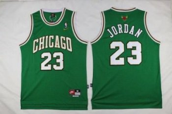 NBA Chicago Bulls #23 Men's Michael Jordan Replica Green Nike Jerseys