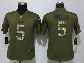 Womens NFL Jacksonville Jaguars #5 Blake Bortles Nike Green Salute To Service Stitched Limited Jersey