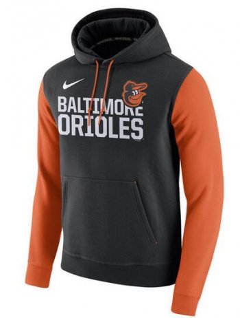 Mens Baltimore Orioles Nike Black Baseball Club Fleece Pullover Hoodie