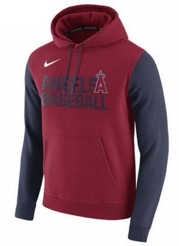 Mens Los Angeles Angels Of Anaheim Nike Red Baseball Club Fleece Pullover Hoodie