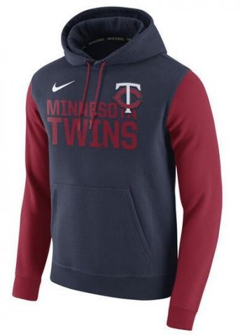 Mens Minnesota Twins Nike Navy Baseball Club Fleece Pullover Hoodie