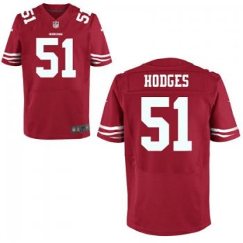 Mens San Francisco 49ers #51 Gerald Hodges Nike Red NFL Stitched Elite Jersey