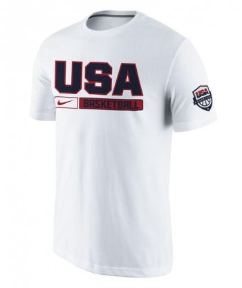 Men's USA Basketball Nike White Practice T-Shirt