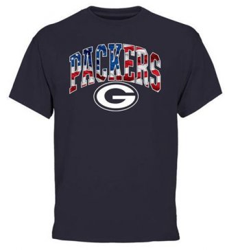 Men's Green Bay Packers Pro Line Navy Banner Wave T-Shirt