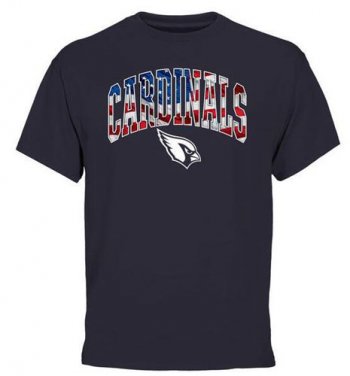 Men's Arizona Cardinals Pro Line Navy Banner Wave T-Shirt