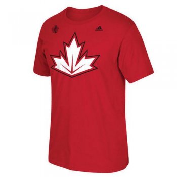 Adidas Team Canada Logo For 2016 World Cup Of Hockey Red T-Shirts