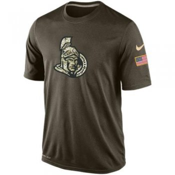 Mens Ottawa Senators Green Salute To Service NHL Nike Dri-FIT T-Shirt