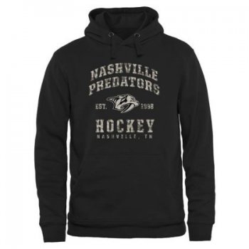 Mens Nashville Predators Black Camo Stack NHL Pullover Hoodie