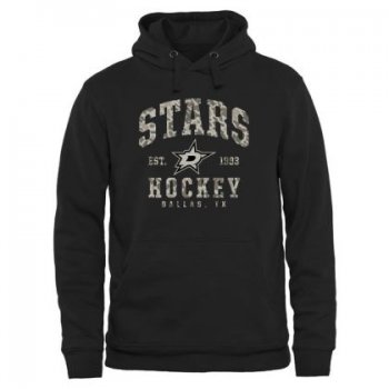 Mens Dallas Stars Black Camo Stack NHL Pullover Hoodie