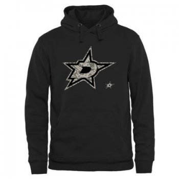 Mens Dallas Stars Black Rink Warrior NHL Pullover Hoodie