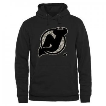 Mens New Jersey Devils Black Rink Warrior NHL Pullover Hoodie