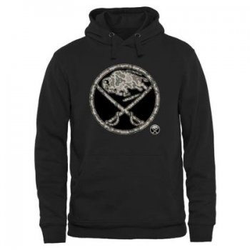 Mens Buffalo Sabres Black Rink Warrior NHL Pullover Hoodie