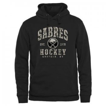 Mens Buffalo Sabres Black Camo Stack NHL Pullover Hoodie