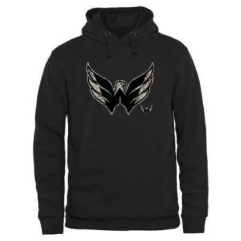 Mens Washington Capitals Black Rink Warrior NHL Pullover Hoodie