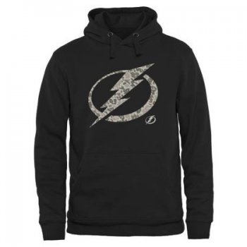 Mens Tampa Bay Lightning Black Rink Warrior NHL Pullover Hoodie