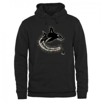 Mens Vancouver Canucks Black Rink Warrior NHL Pullover Hoodie