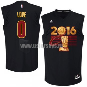 Men's Cleveland Cavaliers #0 Kevin Love Black 2016 NBA Finals Champions Jersey