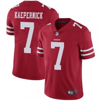 Men's San Francisco 49ers #7 Colin Kaepernick Jersey Red Vapor Untouchable Jersey