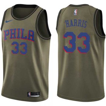 Nike 76ers #33 Tobias Harris Green NBA Swingman Salute to Service Jersey