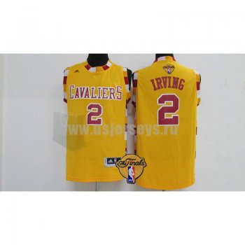 Men's Cleveland Cavaliers #2 Kyrie Irving Gold Stitched 2016 The Finals Alternate NBA Jersey