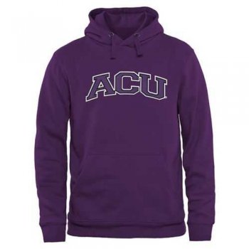 Abilene Christian University Wildcats Arch Name Pullover Hoodie Purple