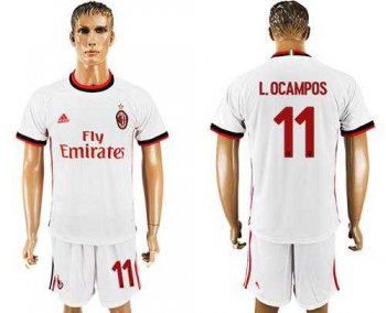 AC Milan #11 L.Ocampos Away Soccer Club Jersey