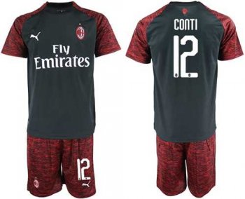 AC Milan #12 Conti Third Soccer Club Jersey