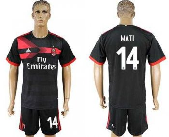 AC Milan #14 Mati Away Soccer Club Jersey