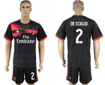 AC Milan #2 De Sciglio Away Soccer Club Jersey