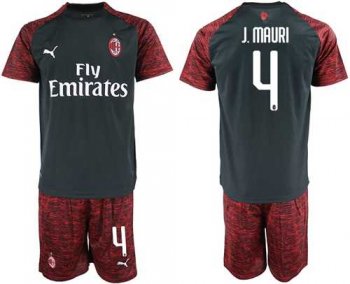 AC Milan #4 J.Mauri Third Soccer Club Jersey