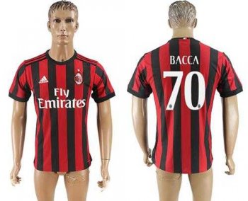 AC Milan #70 Bacca Home Soccer Club Jersey